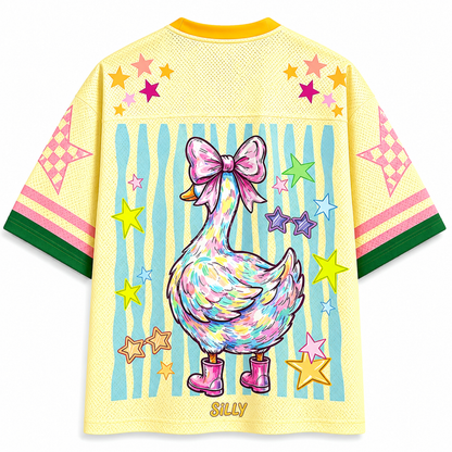 ChaoticClub Striped Silly Goose Bubblegum Mesh Jersey