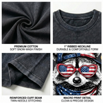 Chaoticclub USA Feral & Free Patriotic Raccoon Washed T-Shirt