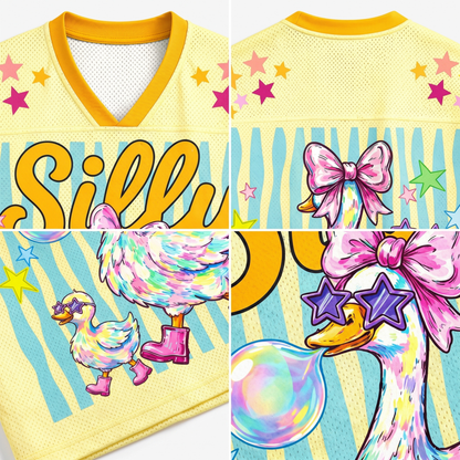 ChaoticClub Striped Silly Goose Bubblegum Mesh Jersey