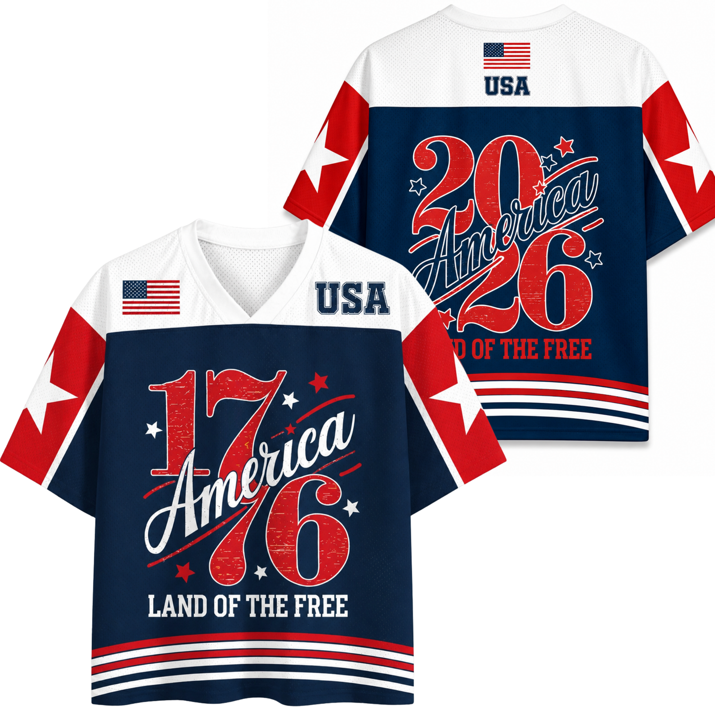 ChaoticClub American 1776 2026 Land Of The Free Mesh Jersey