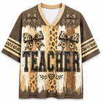 ChaoticClub Coquette Leopard Teacher Mesh Jersey