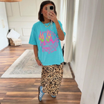 ChaoticClub Everything Is Fine Skull Neon Summer T-shirt
