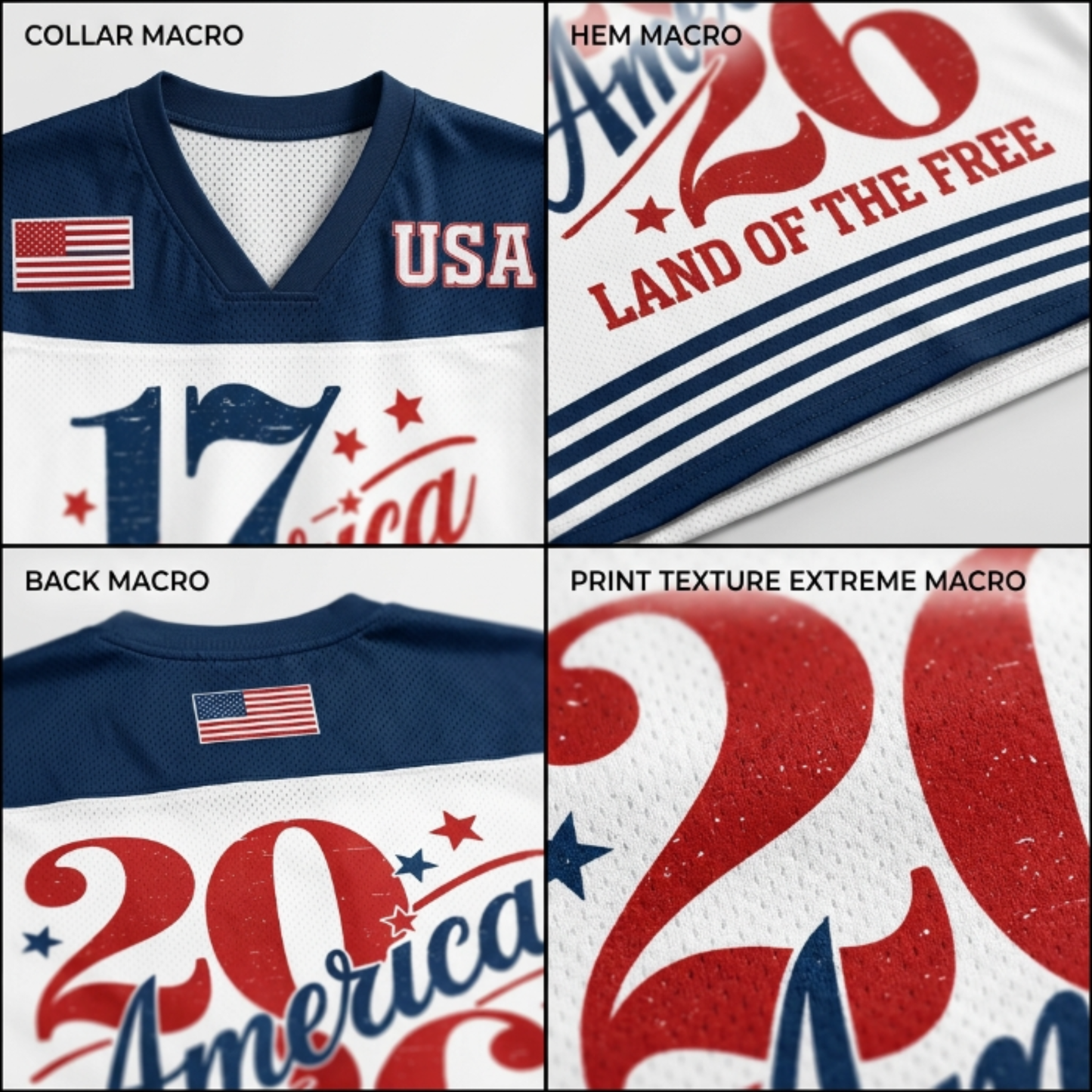 ChaoticClub American 1776 2026 Land Of The Free Mesh Jersey