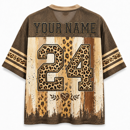 ChaoticClub Coquette Leopard Teacher Mesh Jersey