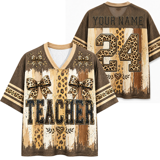 Chaotic Club Coquette Leopard Teacher Mesh Jersey