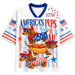 ChaoticClub Preppy Brushstroke 4th Of July Weiner Bubble Mesh Jersey