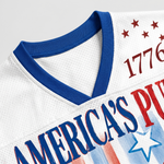 ChaoticClub Preppy Brushstroke 4th Of July Weiner Bubble Mesh Jersey