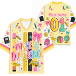 ChaoticClub Striped Make A Difference Pencil Crayons  Mesh Jersey