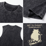 ChaoticClub Off To Commit Tomfoolery Raccoon Scooter Wash Tanktop