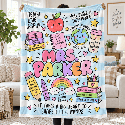 Chaotic Club Personalized Teacher Fleece Blanket
