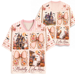 ChaoticClub Preppy Mentally I am Here Halloween Lover Mesh Jersey