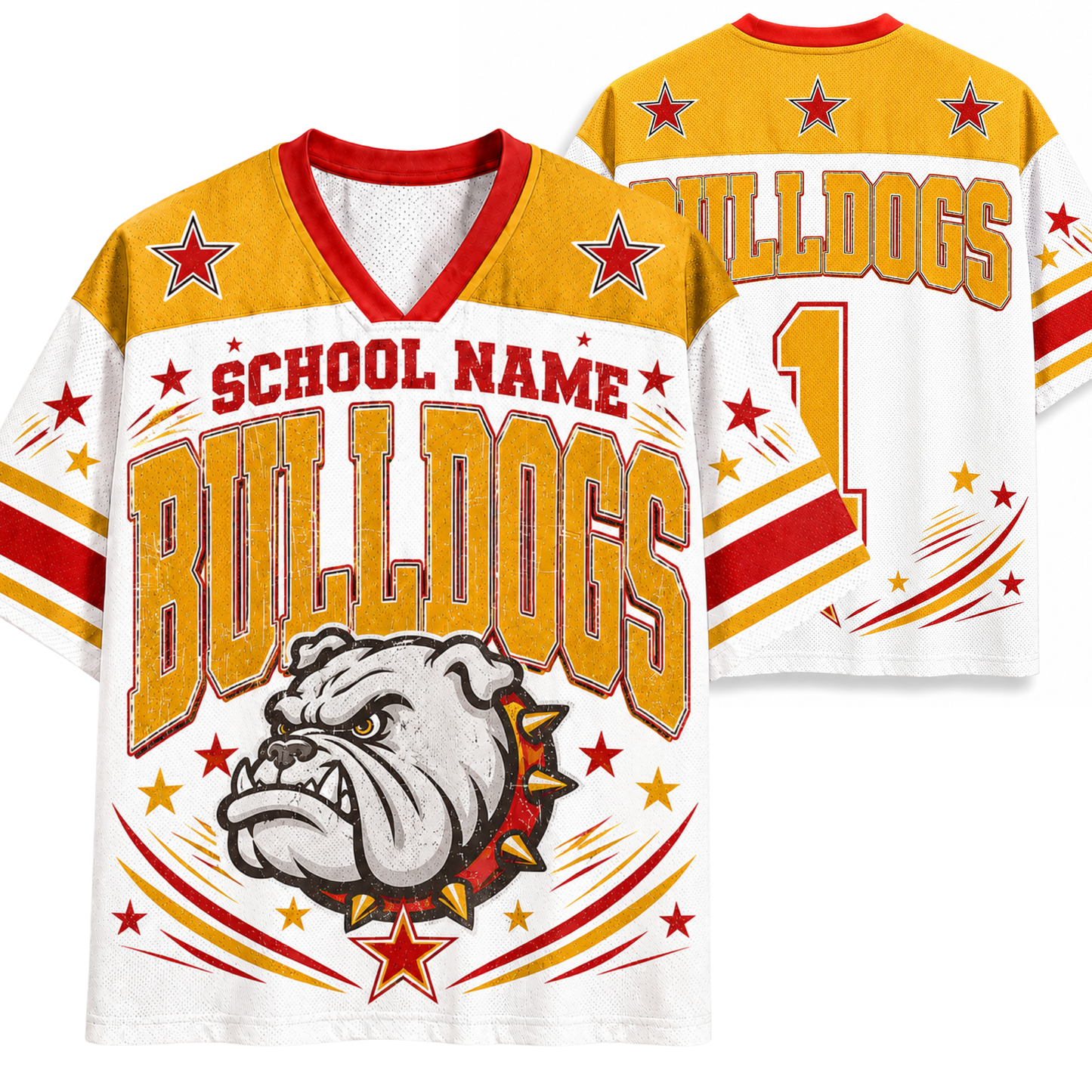Chaotic Club Retro School Mascot School Spirit Team Mesh Jersey