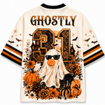 ChaoticClub Ghost Blowing Bubble Gum Brushstroke Halloween Mesh Jersey