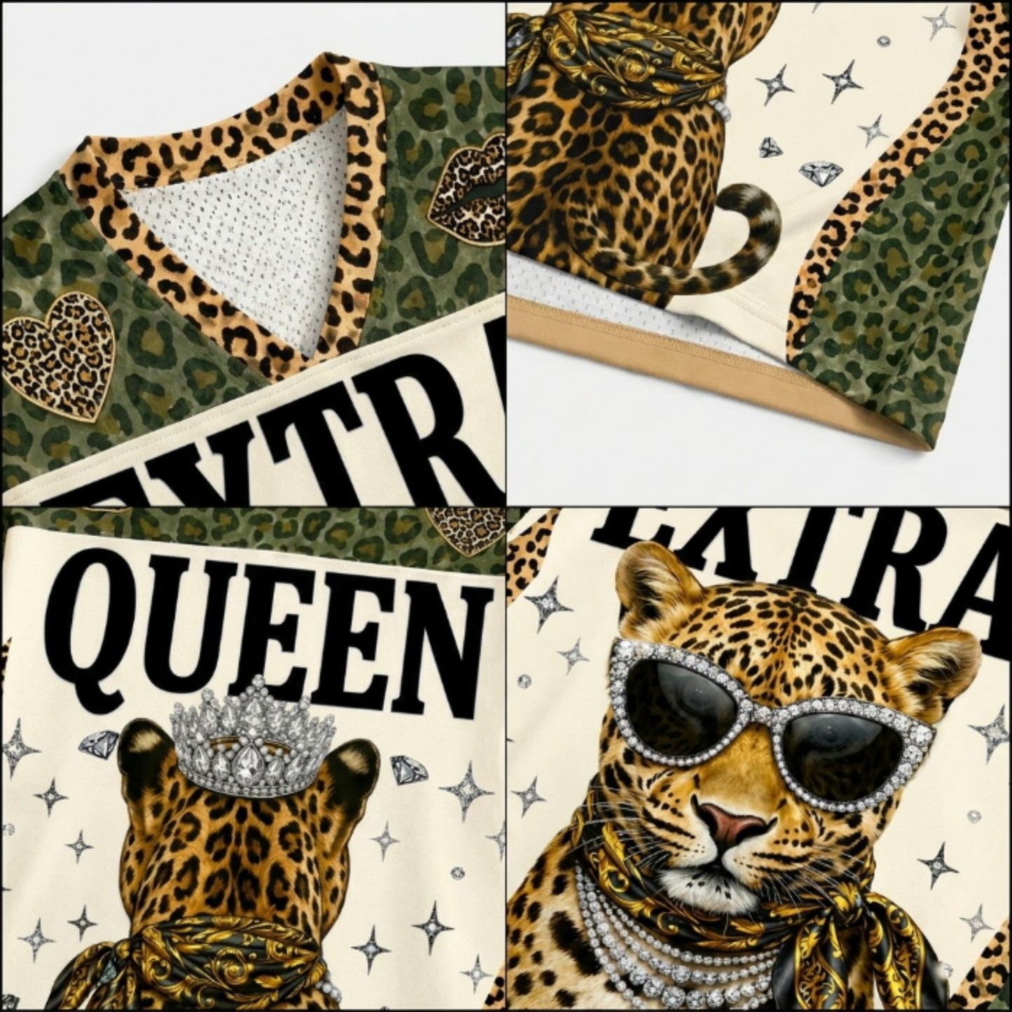 ChaoticClub Extra Boujee Leopard Mesh Jersey