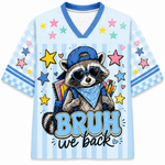 ChaoticClub Bruh We Back To School Raccoon Mesh Jersey