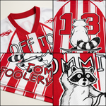 ChaoticClub Off To Commit Tomfoolery Raccoon On Skateboard Mesh Jersey