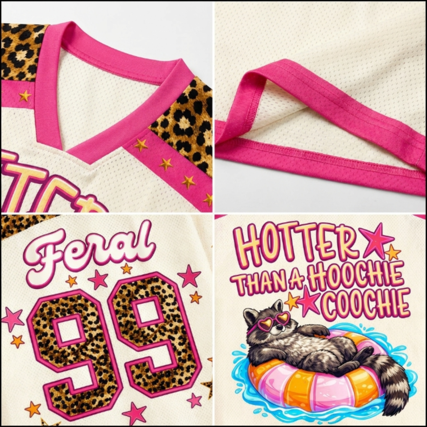ChaoticClub Hotter Than a Hoochie Coochie Raccoon Mesh Jersey