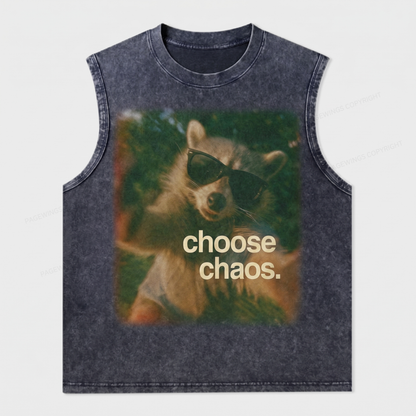 ChaoticClub Choose Chao Raccoon Wash Tanktop