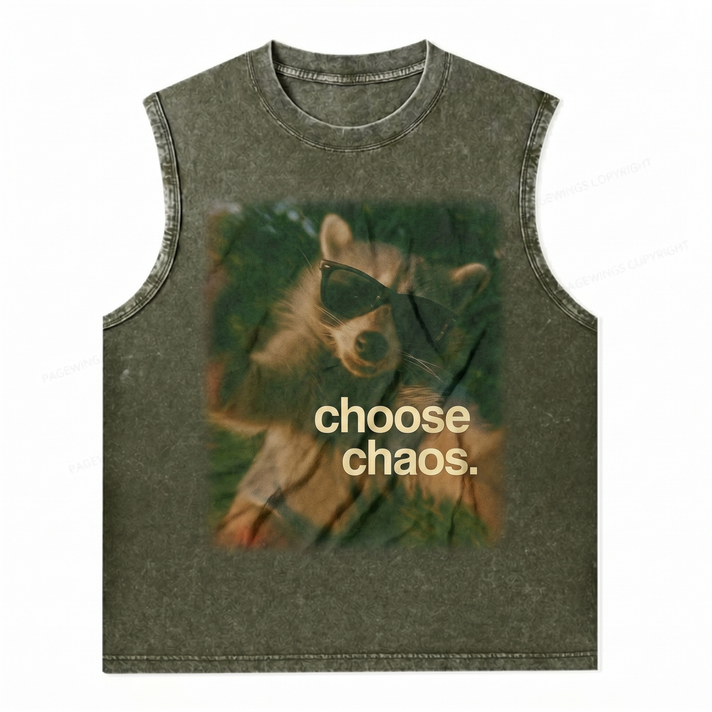 ChaoticClub Choose Chao Raccoon Wash Tanktop