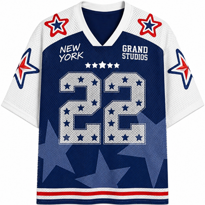 ChaoticcClub New York City Personalized Mesh Jersey - Back View Design