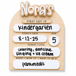 ChaoticClub Interchangeable First & Last Day of School Sign Wood Personalized