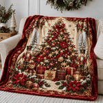 Chaotic Club Vintage Snowman Family Fleece Blanket