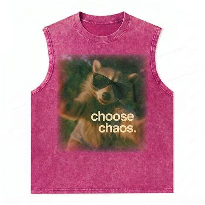 ChaoticClub Choose Chao Raccoon Wash Tanktop