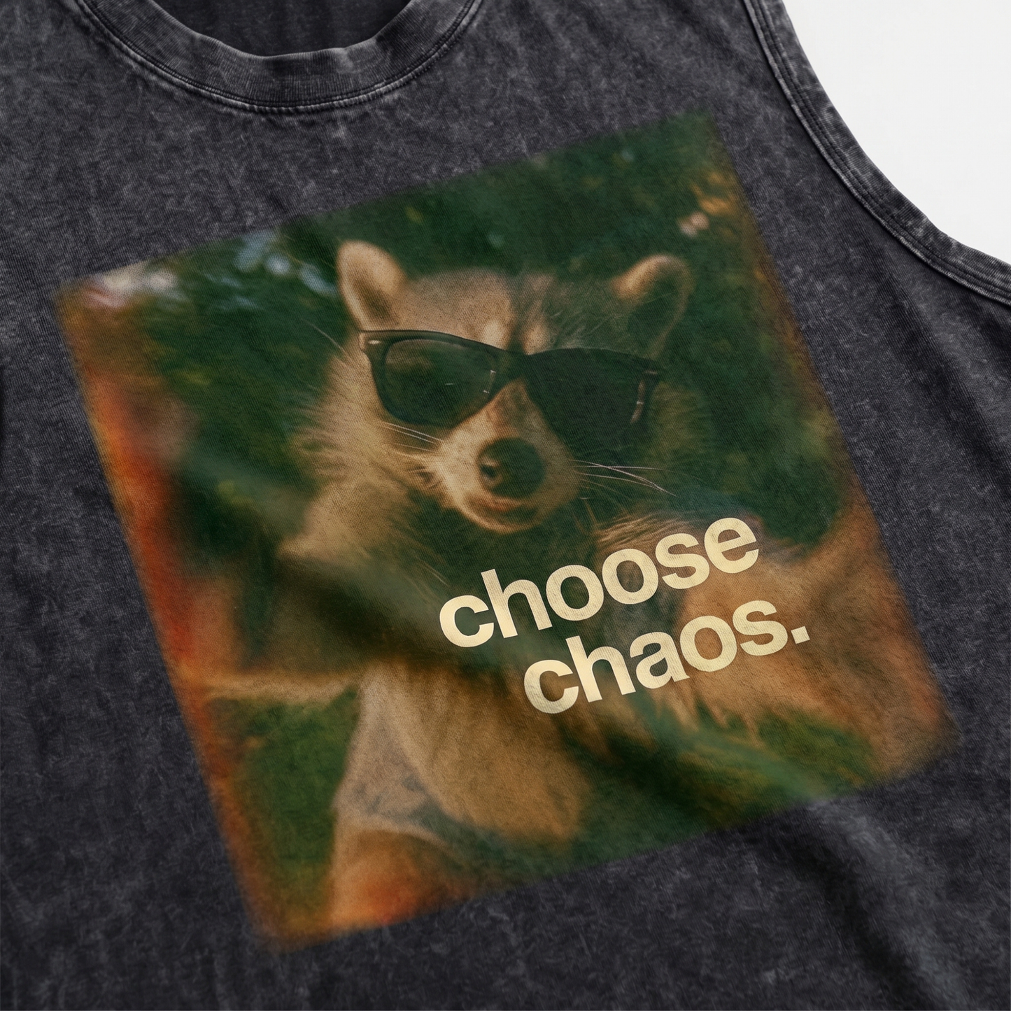 ChaoticClub Choose Chao Raccoon Wash Tanktop