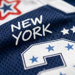 ChaoticcClub New York City Personalized Mesh Jersey - Button & Collar Close Up