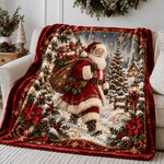Chaotic Club Vintage Snowman Family Fleece Blanket