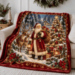 Chaotic Club Vintage Snowman Family Fleece Blanket