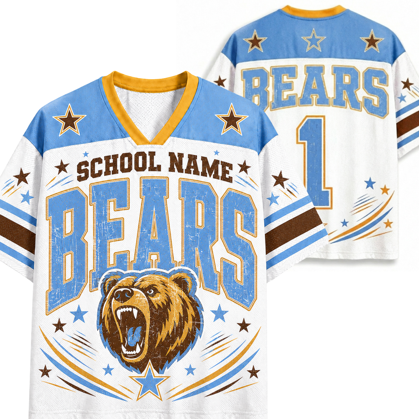 Chaotic Club Retro School Mascot School Spirit Team Mesh Jersey