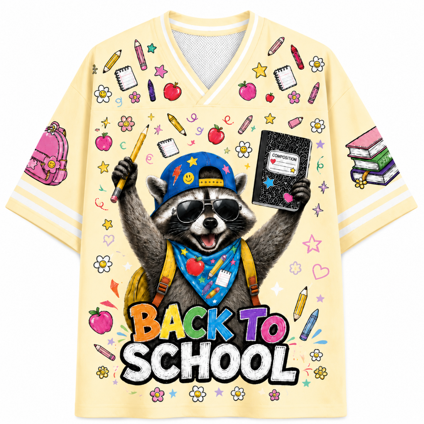 ChaoticClub Back to School Raccoon Mesh Jersey