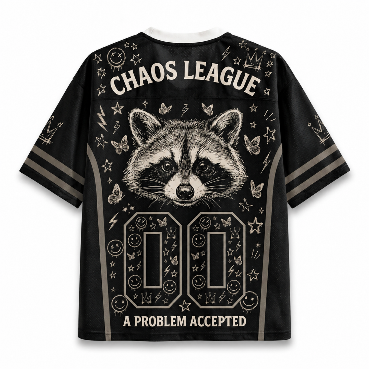 ChaoticClub I Identify As A Problem Raccoon Mesh Jersey