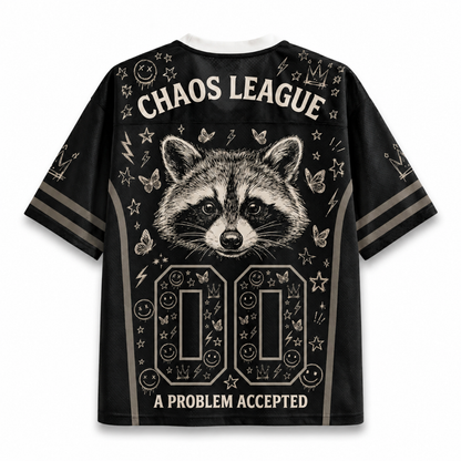 ChaoticClub I Identify As A Problem Raccoon Mesh Jersey