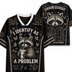 ChaoticClub I Identify As A Problem Raccoon Mesh Jersey