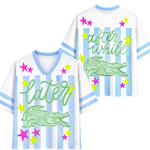 ChaoticClub Striped Later Gator After While Gater Mesh Jersey