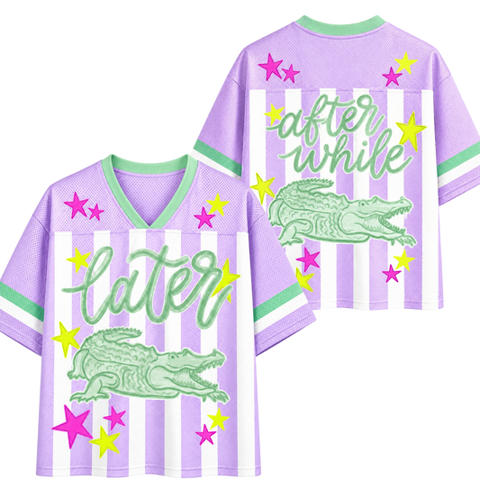 ChaoticClub Striped Later Gator After While Gater Mesh Jersey