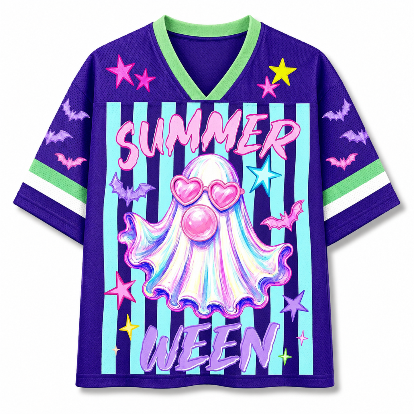 ChaoticClub Preppy Summerween Ghost Mesh Jersey