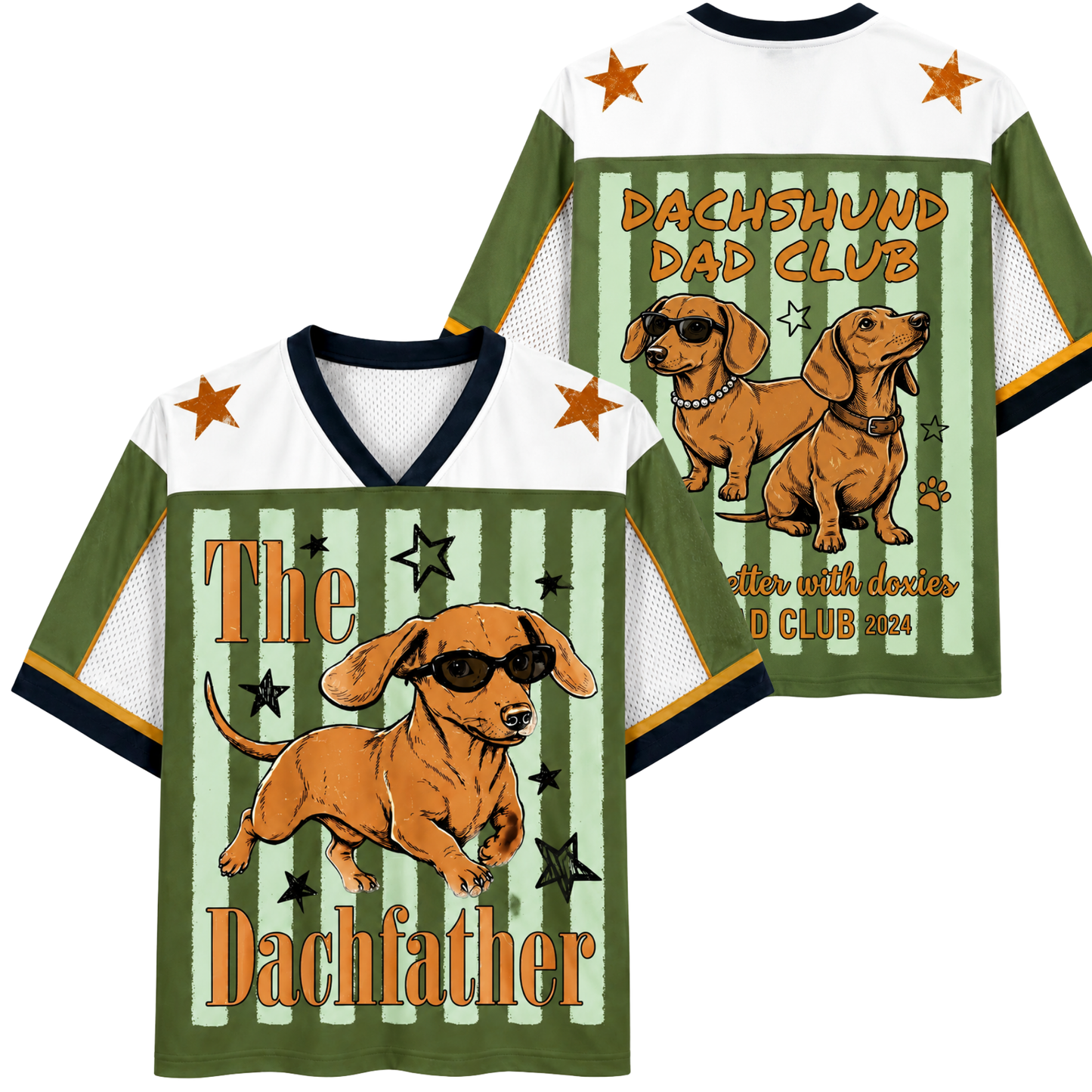 ChaoticClub The Dachfather Dachshund Dog Mesh Jersey