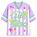 ChaoticClub Striped Later Gator After While Gater Mesh Jersey