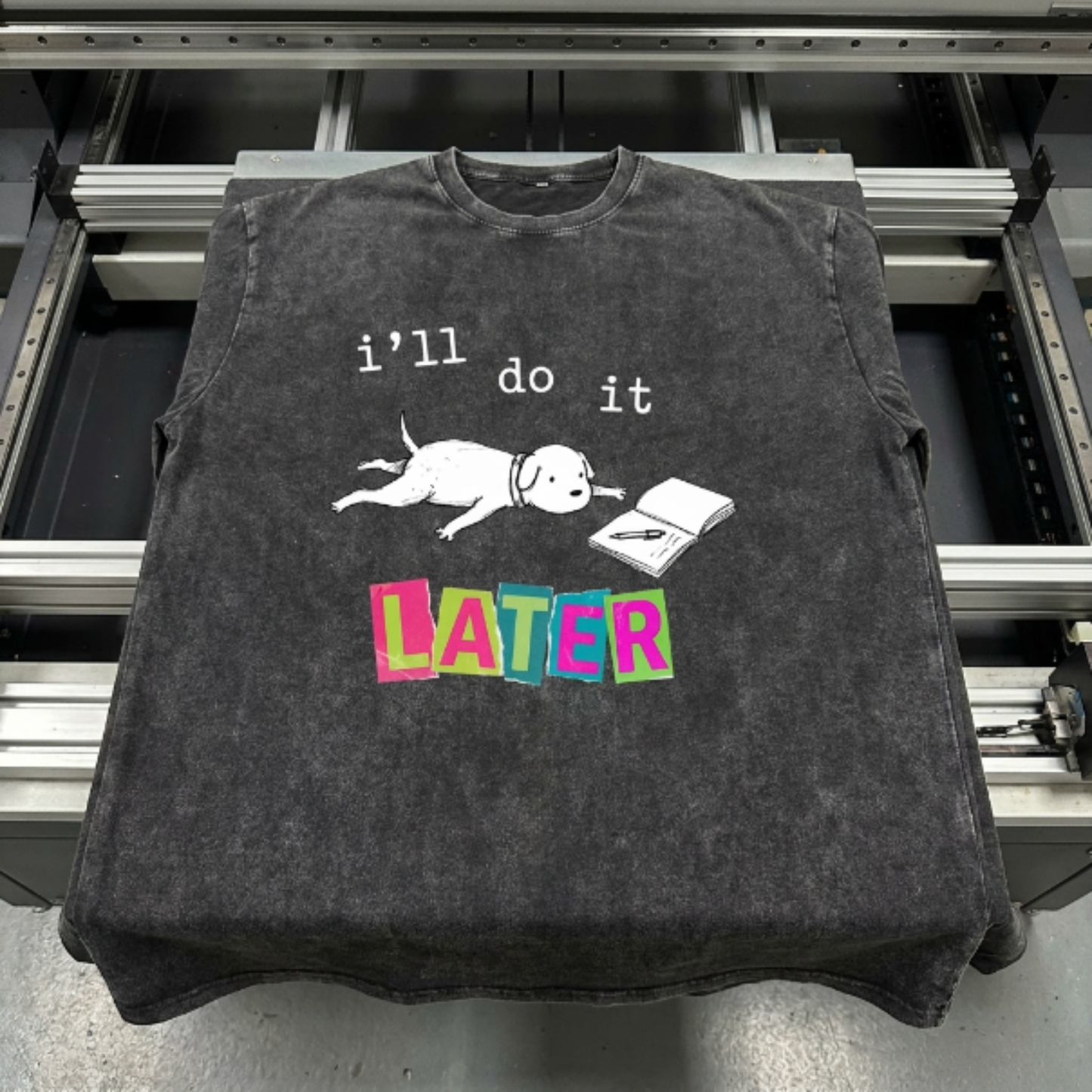 ChaoticClub I'll do it Dog Washed T-Shirt