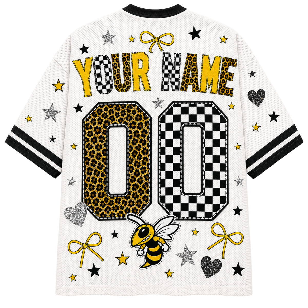 Chaotic Club School Mascot Patchwork Game Day Mesh Jersey