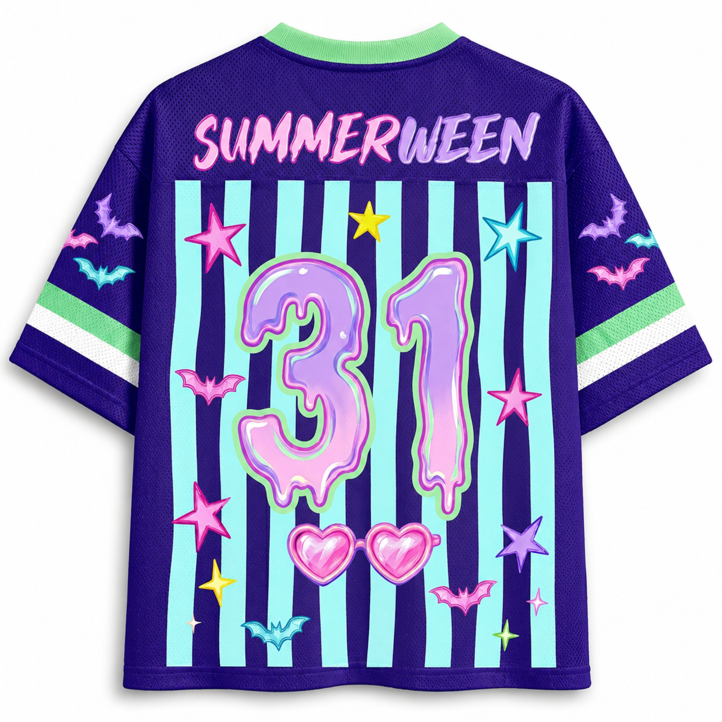 ChaoticClub Preppy Summerween Ghost Mesh Jersey