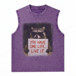 ChaoticClub You Have One Life Raccoon Wash Tanktop