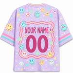 Chaotic Club Don't Worry Be Happy Spring Smiley Face  Mesh Jersey