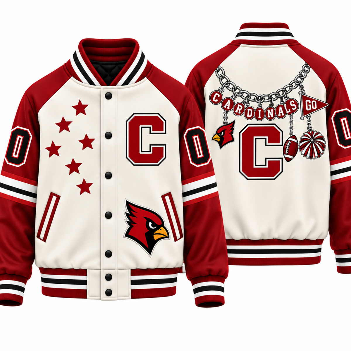Chaotic Club Custom Mascot Necklace Game Day Varsity Jacket