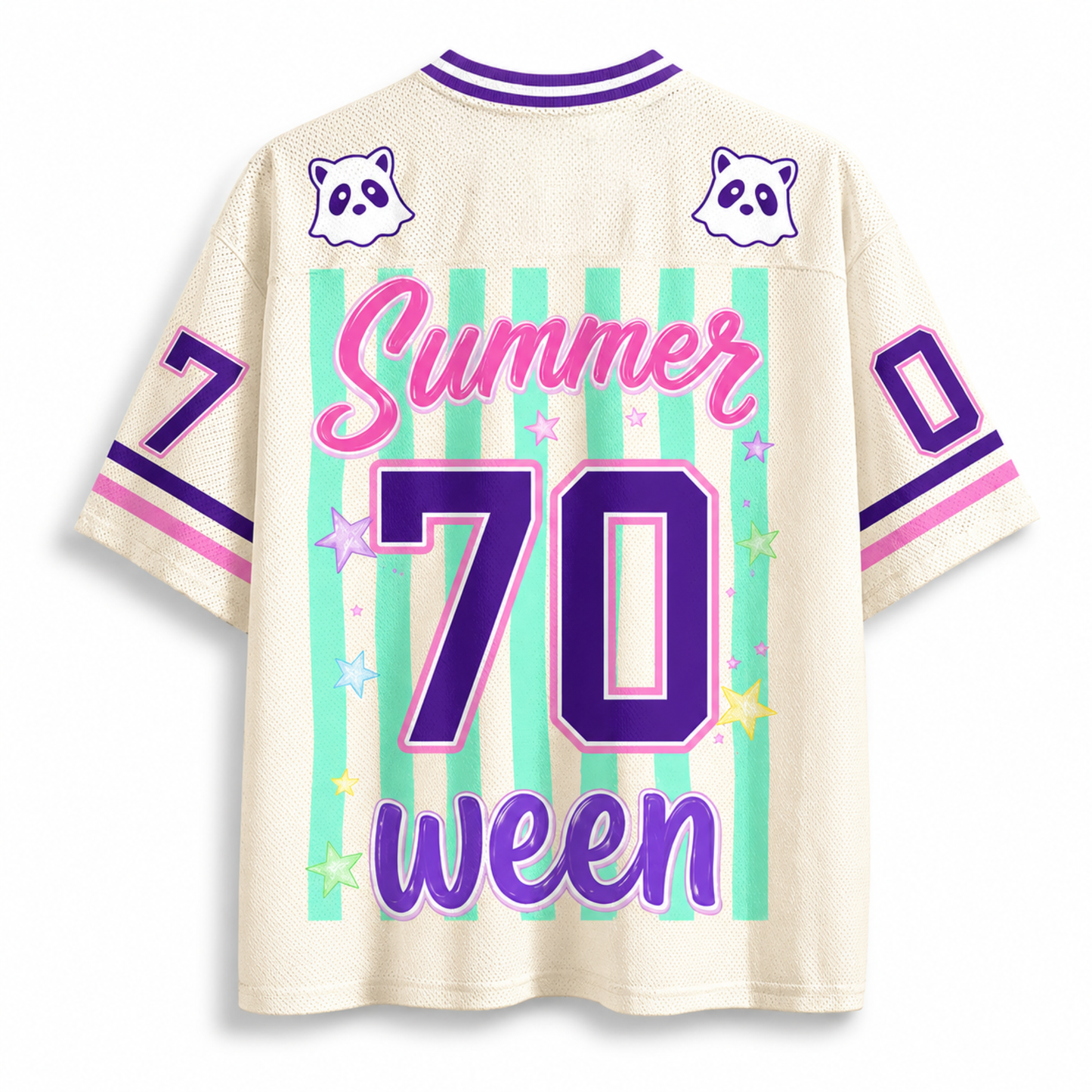ChaoticClub Preppy Summerween Ghost Raccoon Mesh Jersey