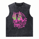 ChaoticClub Everything Is Fine Skull Wash Tanktop