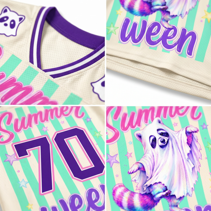 ChaoticClub Preppy Summerween Ghost Raccoon Mesh Jersey